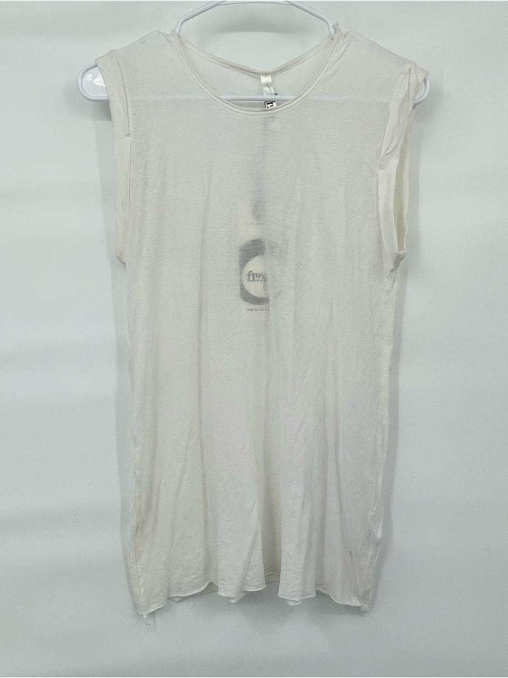 Fluxus NWT white cotton thing short sleeve tee